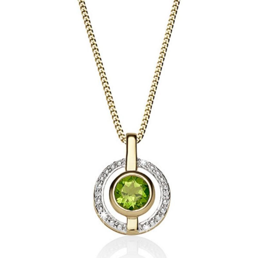 White gold peridot deals necklace