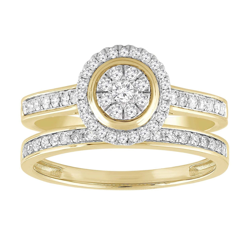 Halo engagement ring on sale set