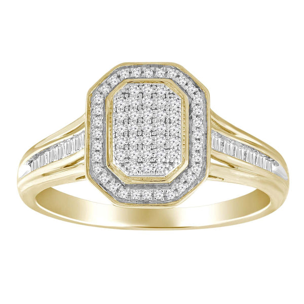 Ring with 0.2ct Diamond in 9K Yellow Gold