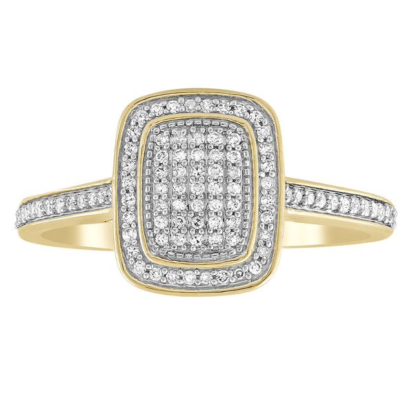 Ring with 0.2ct Diamond in 9K Yellow Gold