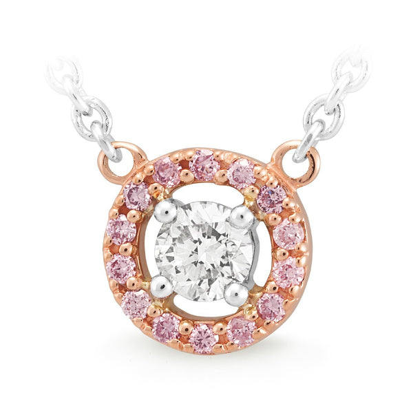 PINK CAVIAR 0.39ct Pink Diamond Necklet in 9ct Rose Gold
