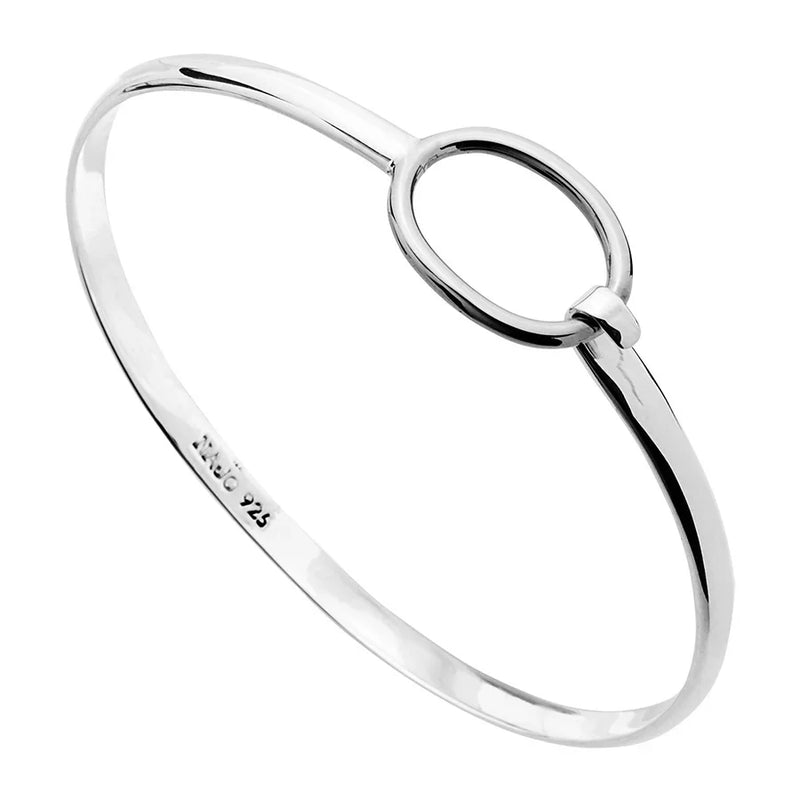 NAJO Silver Oval Ring Tension Bangle