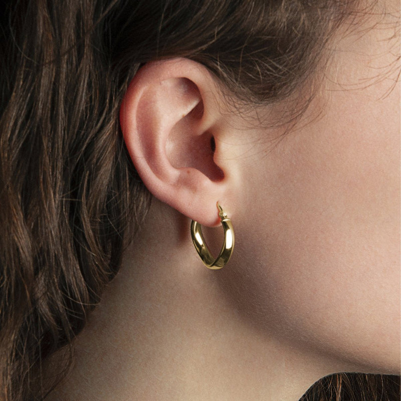 NAJO Eddy Hoop Yellow Gold Earrings