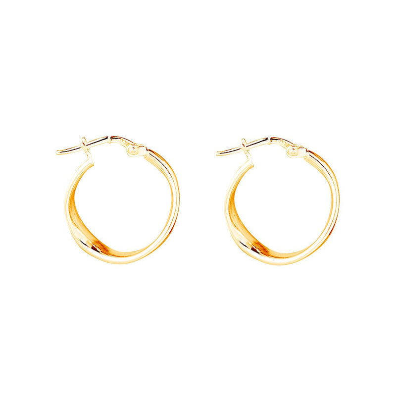 NAJO Eddy Hoop Yellow Gold Earrings