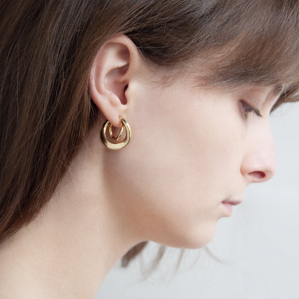 NAJO Baby Strudel Gold Hoop Earrings