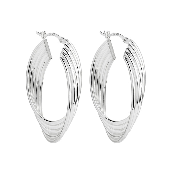 NAJO Awaken Silver Hoop Earrings