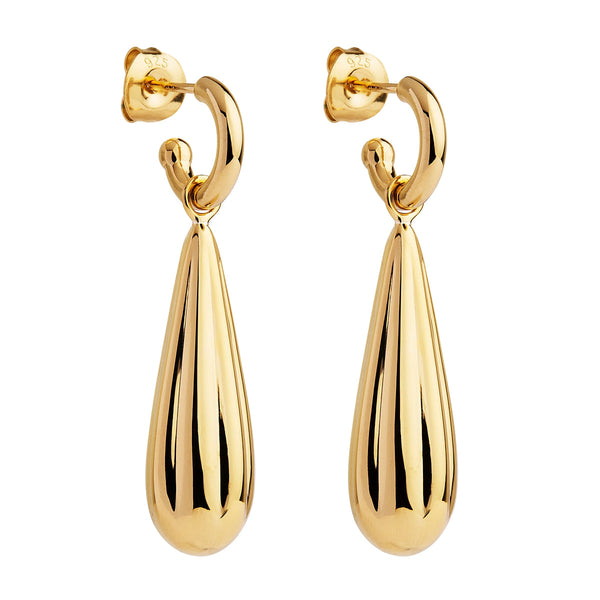 NAJO Raya Yellow Gold Droplet Stud Earring