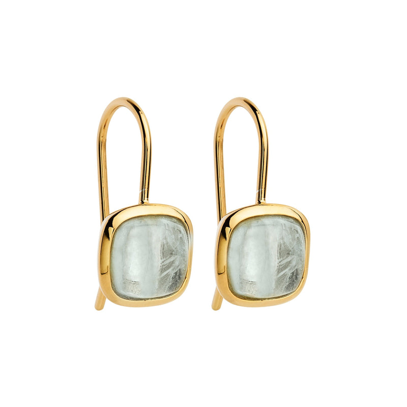 NAJO Aura Yellow Gold Aquamarine Earring