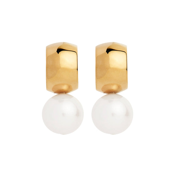 NAJO Idyll Yellow Gold Pearl Stud Earring