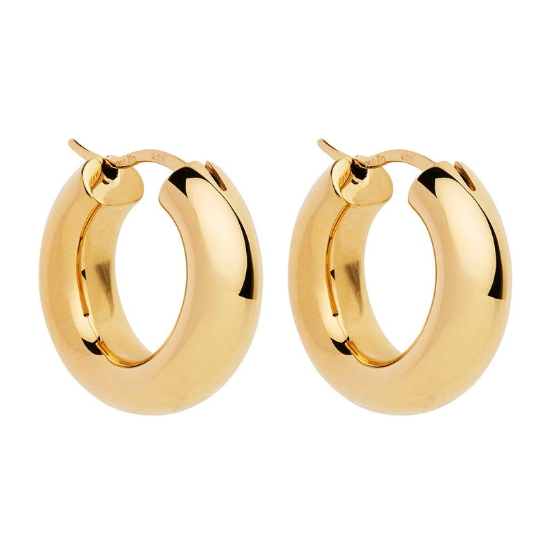 NAJO Cocoon Yellow Gold Hoop Earring