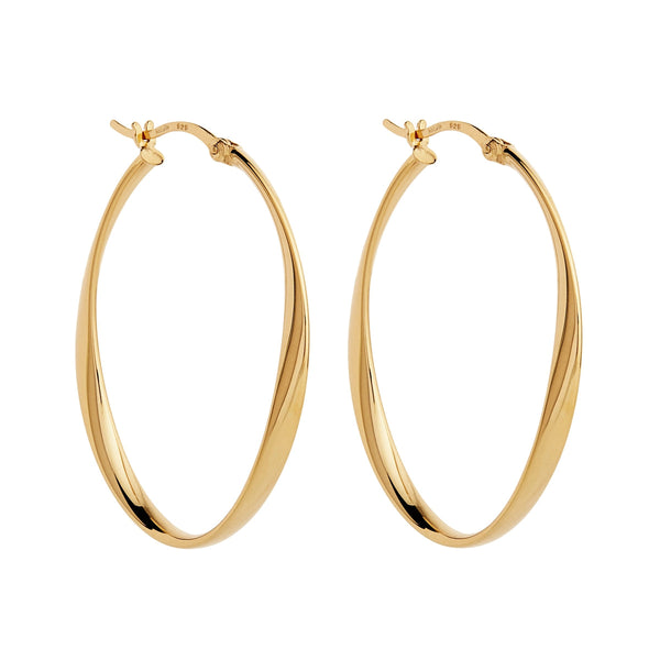 NAJO Cinta Large Yellow Gold Hoop Earring