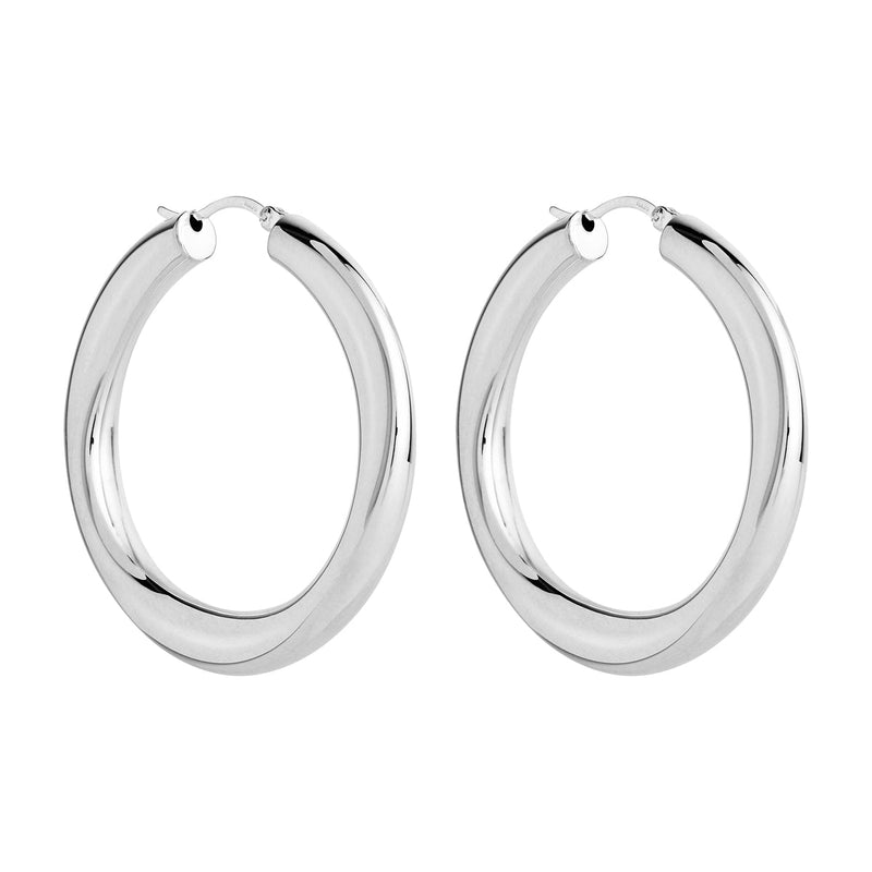 NAJO Dune Large Silver Hoop Earring