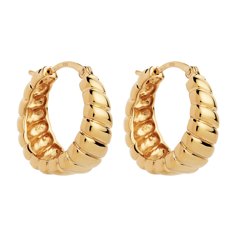 NAJO Thalassa Yellow Gold Tapered Hoop Earring