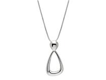 Najo Silver triangular drop pendant.