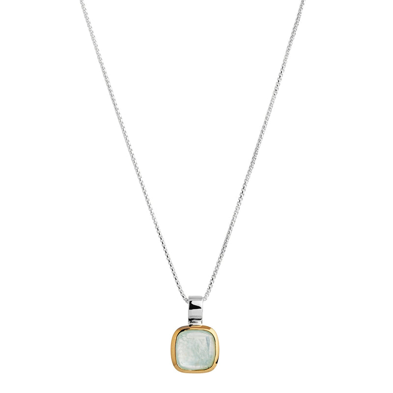 NAJO Aura Two-Tone Aquamarine Necklace (45cm+ext)