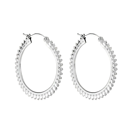 NAJO Radiance Hoop Silver Earrings