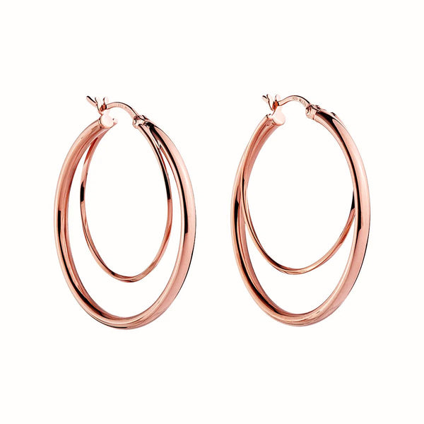 NAJO Whirlpool Hoop Rose Gold Earrings