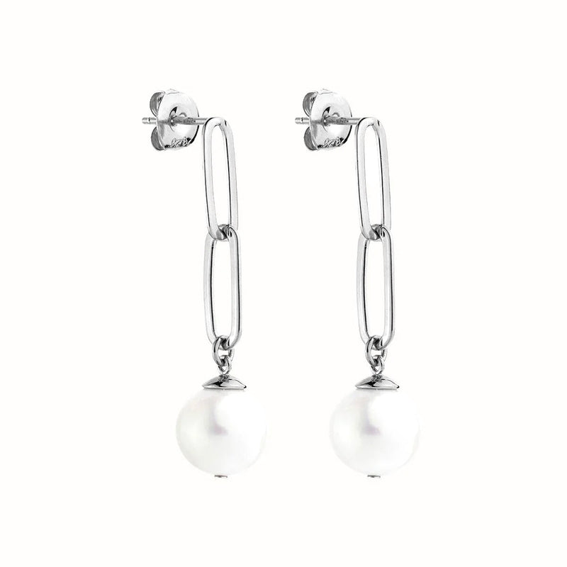 NAJO Eden Pearl Drop Silver Earrings