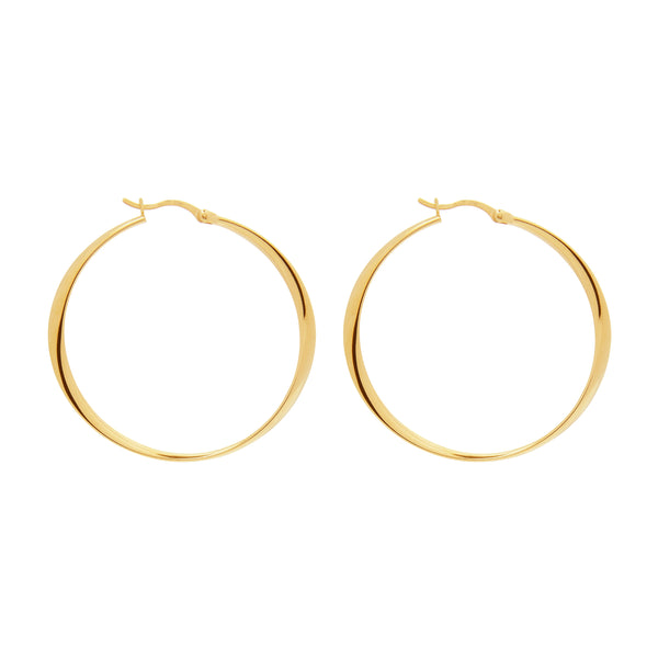 NAJO Vespa Yellow Gold Hoop Earring