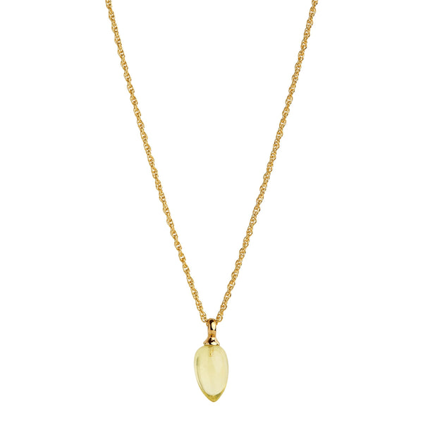 NAJO Dew Drop Yellow Gold Lemon Quartz Necklace (45cm)