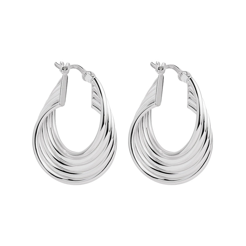 NAJO Revival Silver Hoop Earrings