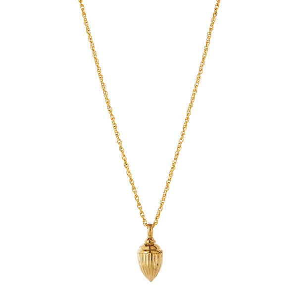 NAJO Raya Yellow Gold Ridged Pod Necklace