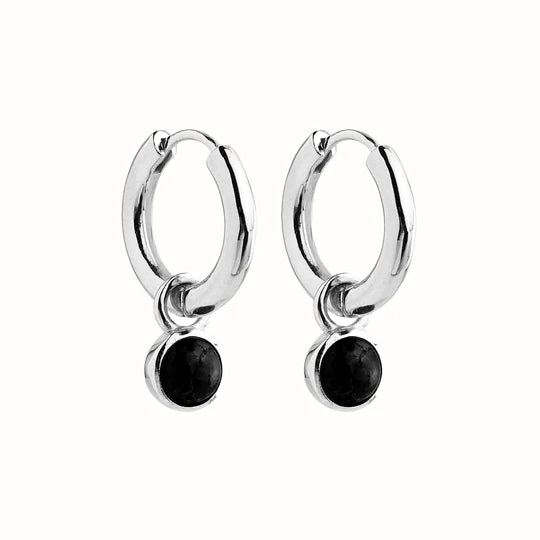 NAJO Heavenly Onyx Silver Earrings