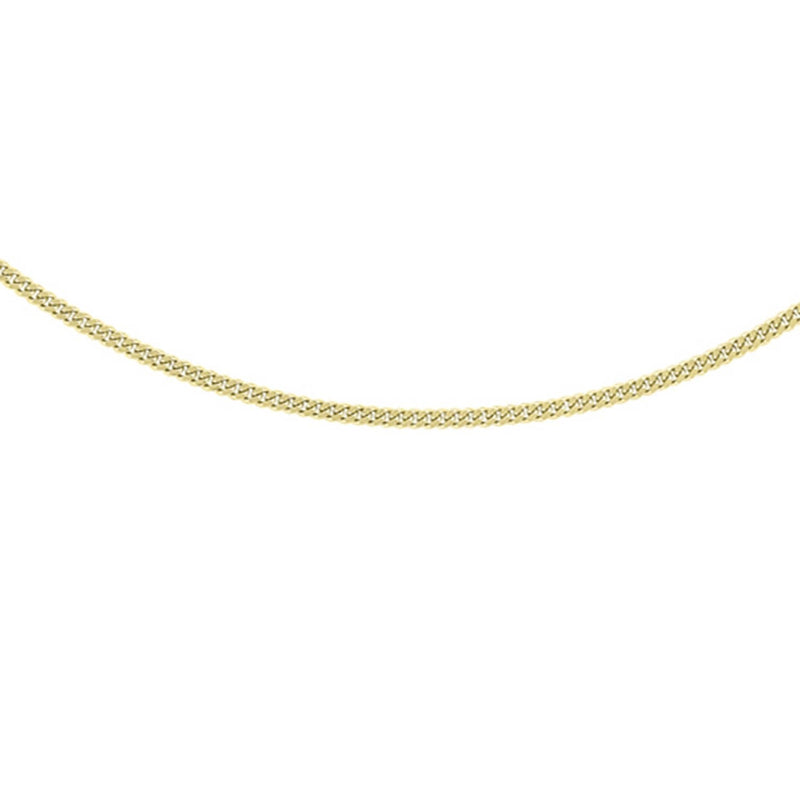 9ct Yellow Gold 24 Adjustable Heart Slider Curb Chain 56cm
