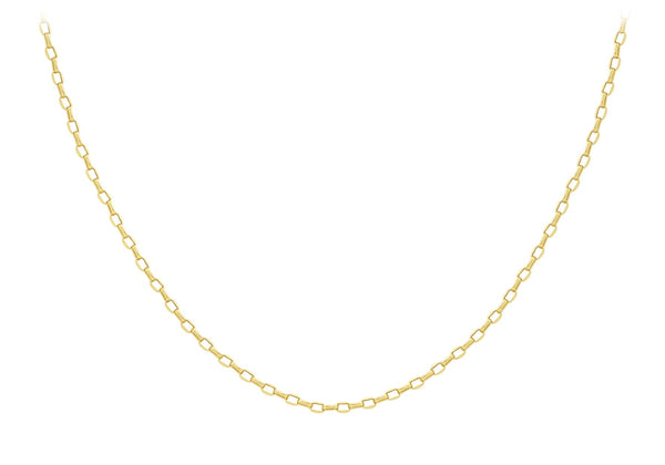9ct Yellow Gold Oval Belcher Necklace 50cm