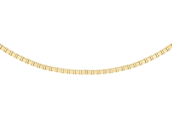 9ct Yellow Gold Solid Venetian Box Chain 45-50cm