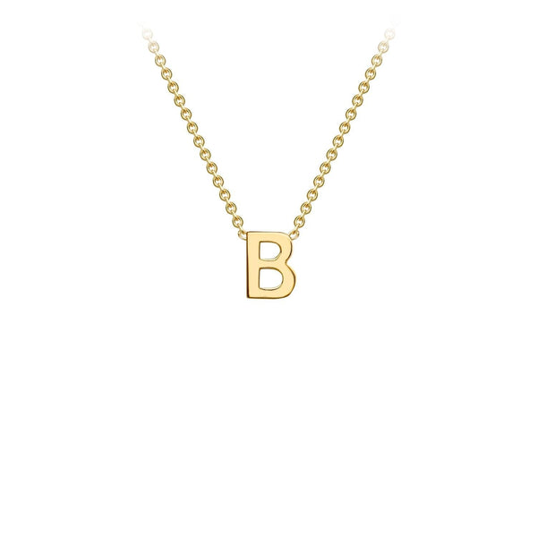 9ct Yellow Gold 'B' Initial Adjustable Letter Necklace 38/43cm