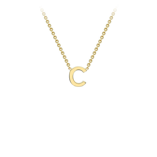 9ct Yellow Gold 'C' Initial Adjustable Letter Necklace 38/43cm