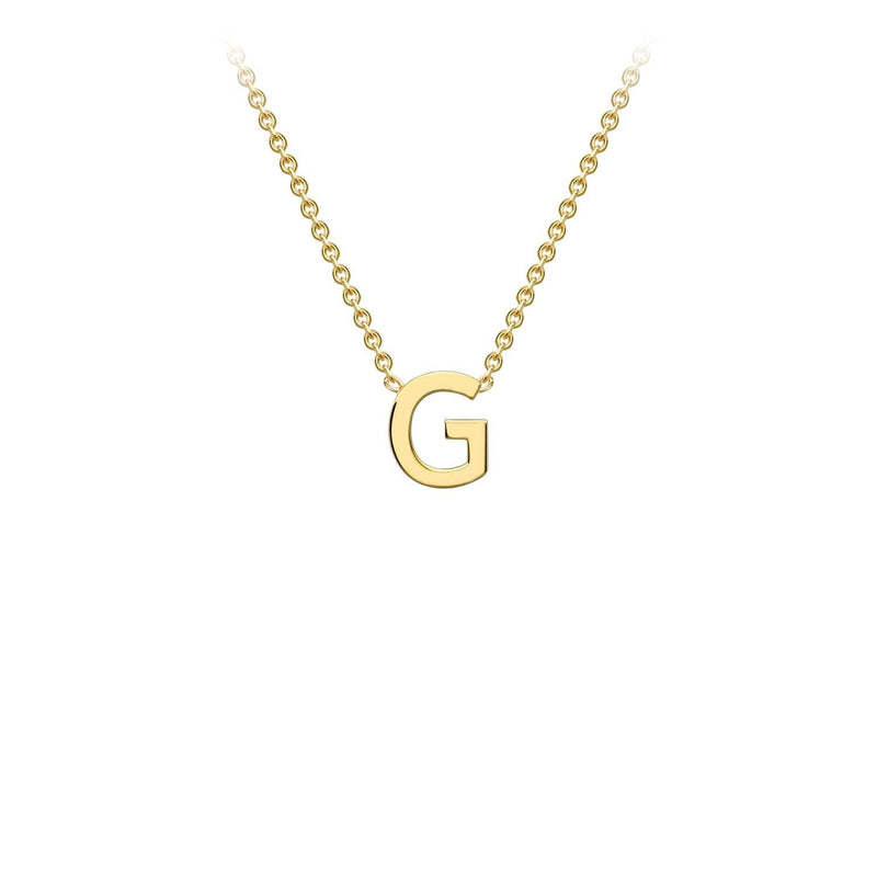 9ct Yellow Gold 'G' Initial Adjustable Letter Necklace 38/43cm