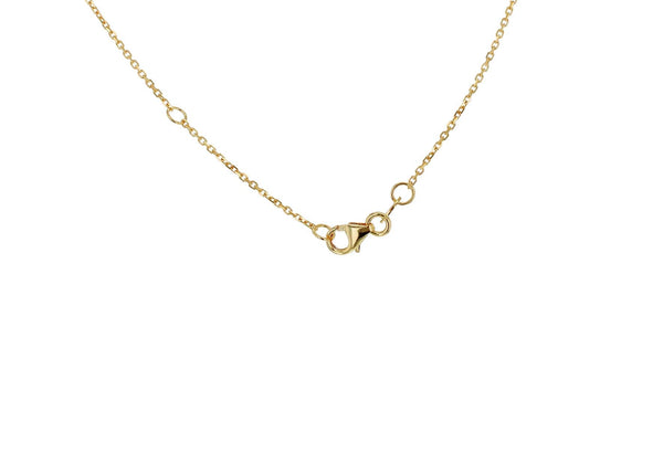 9ct Yellow Gold Diamond Cut Oval Necklace 43-46cm