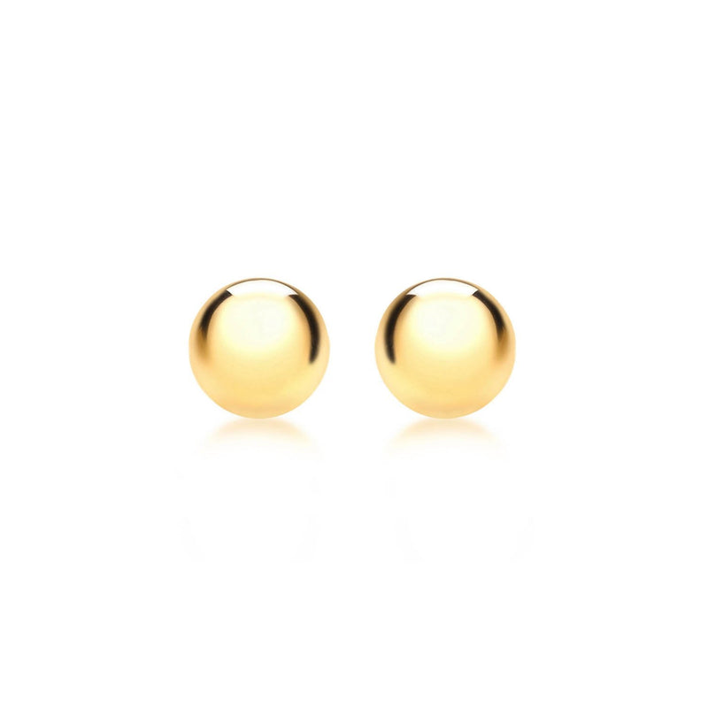 9ct Yellow Gold 8mm Ball Stud Earrings