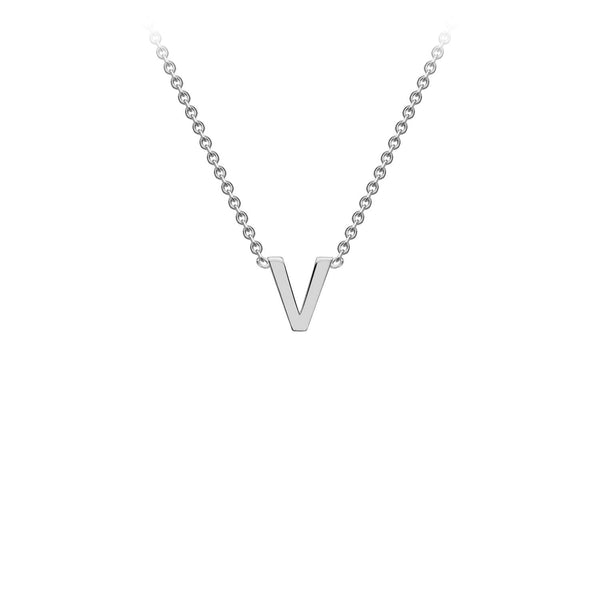 Letter v necklace white shop gold