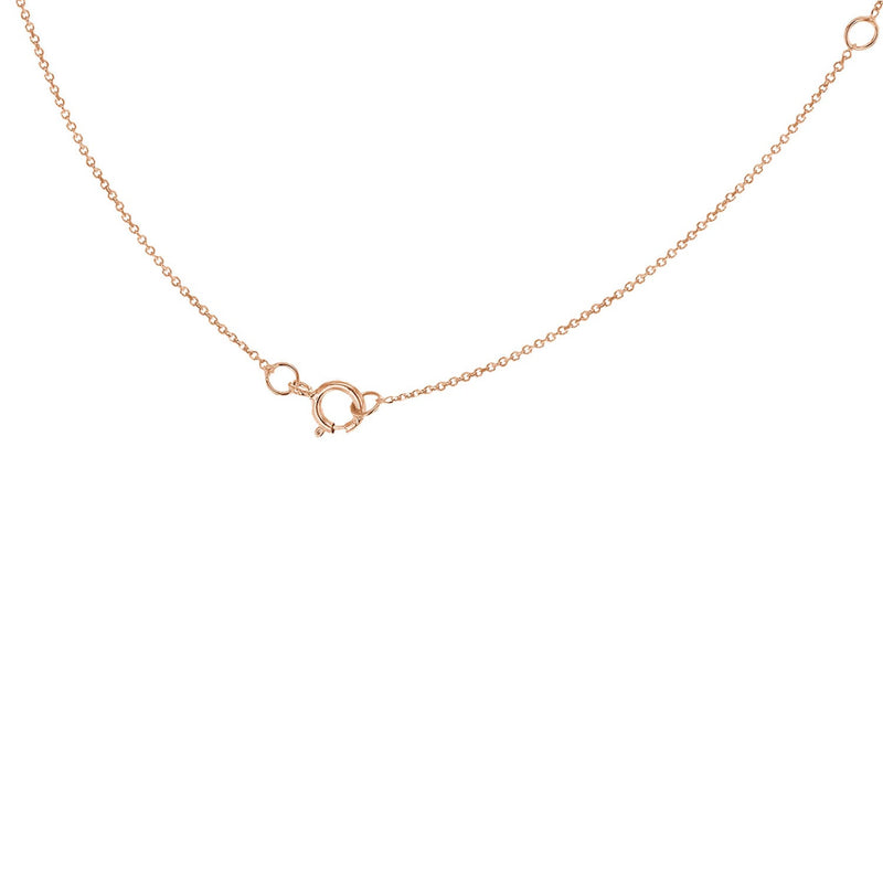 9ct Rose Gold 'Z' Initial Adjustable Letter Necklace 38/43cm