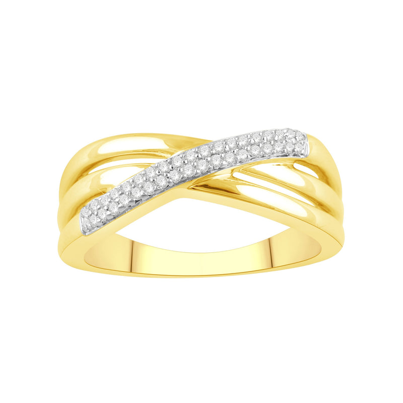 9ct yellow gold 0.12ct diamond ring