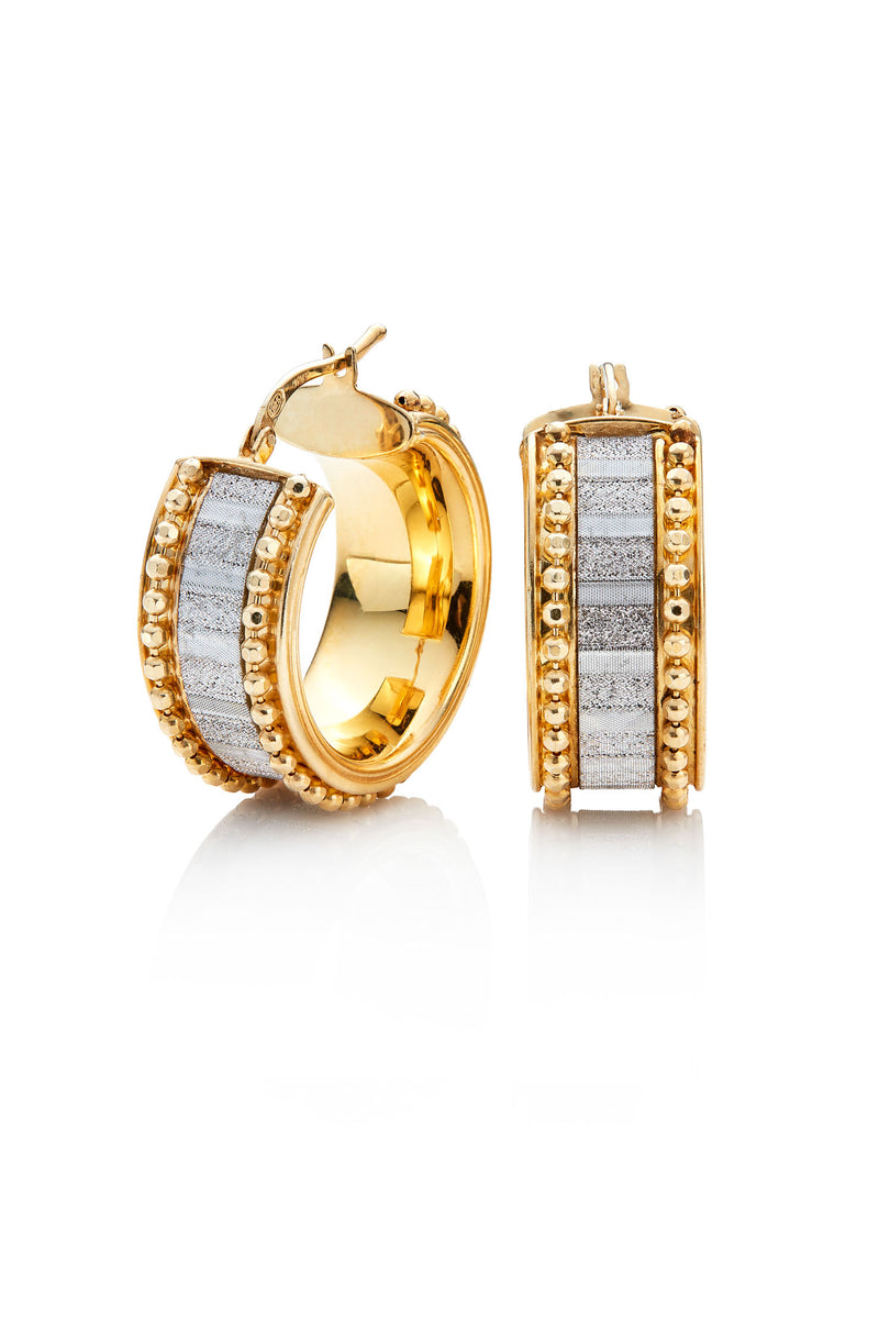 Yellow Gold Plated Silver Huggie Earrings