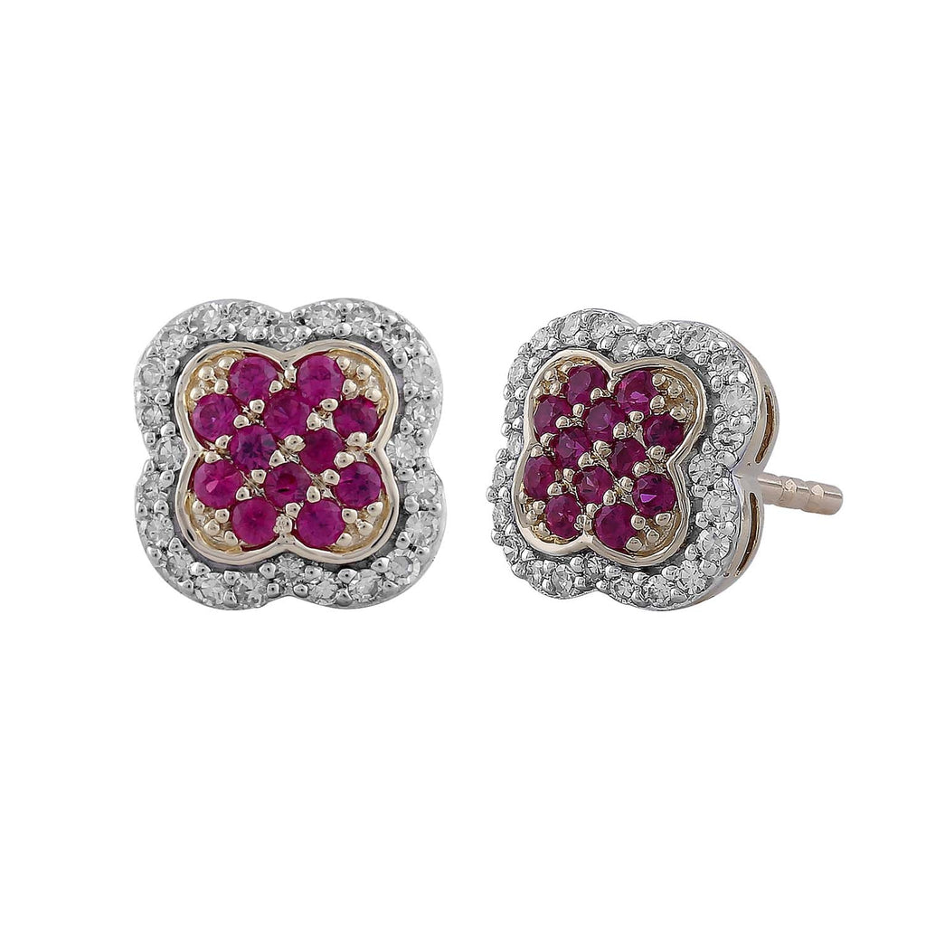 Pink ruby deals earrings