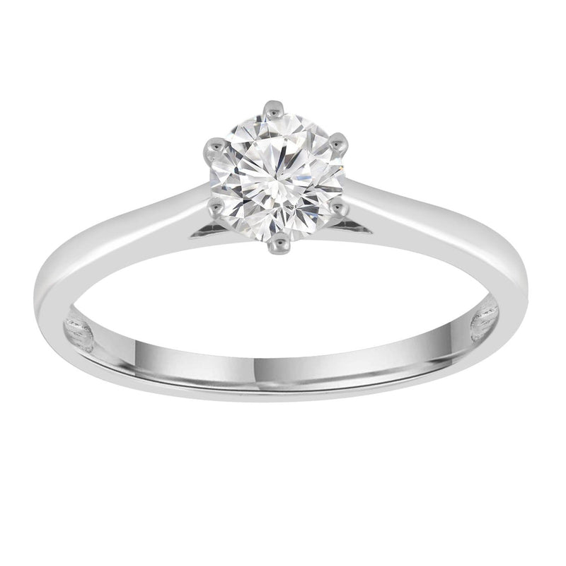 9ct White Gold 0.70ct Diamond Solitaire Ring