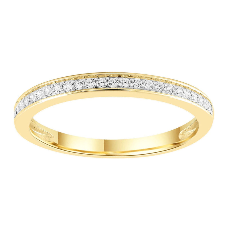 9ct Yellow Gold 0.15ct Diamond Band Ring