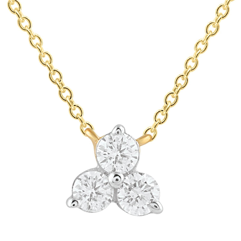 9ct Yellow Gold 0.15ct Diamond Necklace