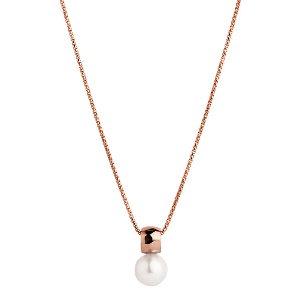 NAJO Idyll Rose Gold Pearl Necklace (45cm+ext)