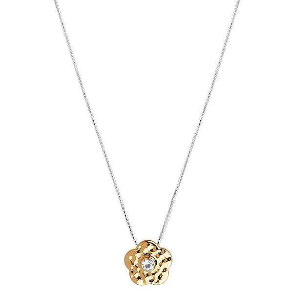 NAJO Forget-Me-Not 2-Tone Pendant Necklace (45cm+ext)