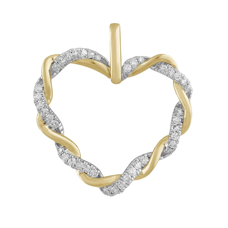 Heart Pendant with 9K Yellow Gold 0.2ct Diamond
