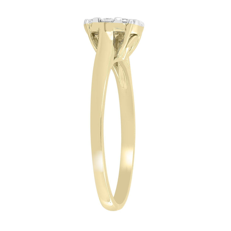 Ring with 0.4ct Diamonds in 9K Yellow Gold