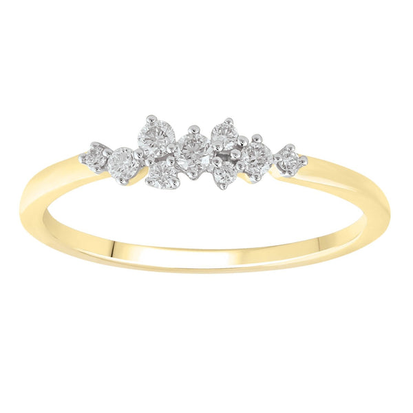 9ct Yellow Gold 0.15ct Diamond Ring