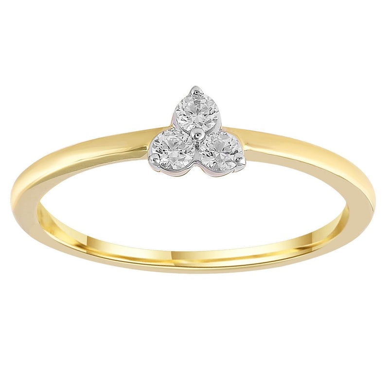 9ct Yellow Gold 0.15ct Diamond Ring