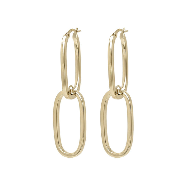 9ct Yellow Gold Double Loop Earrings